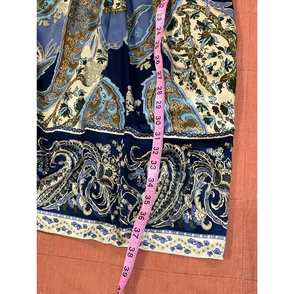 ICE Vintage Boho Paisley Print V-Neck Midi Dress Size 8 - Picture 6 of 8